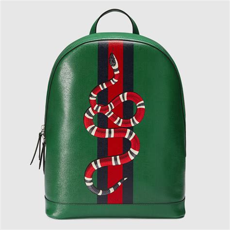 gucci red snake backpack|Gucci snake and web backpack.